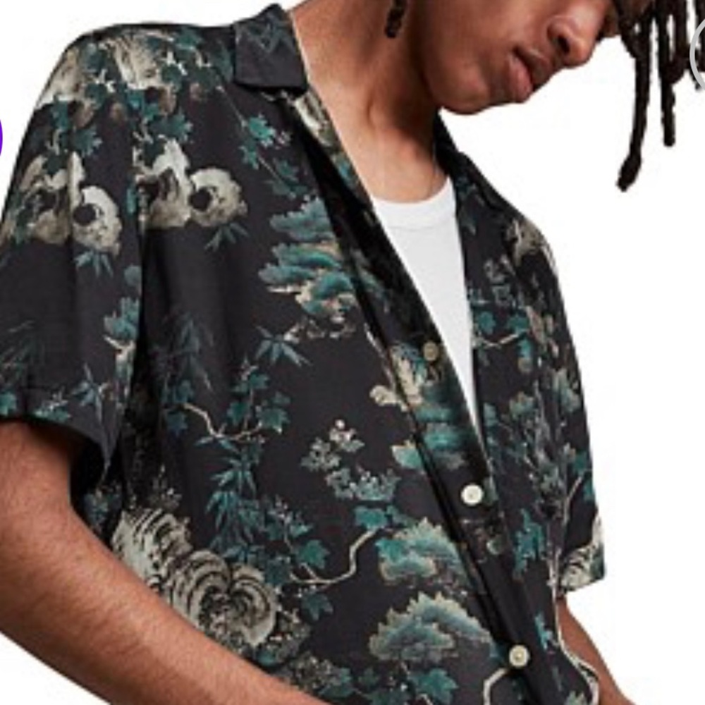 All Saints Thicket Tiger Print Kimono Inspired Shirt